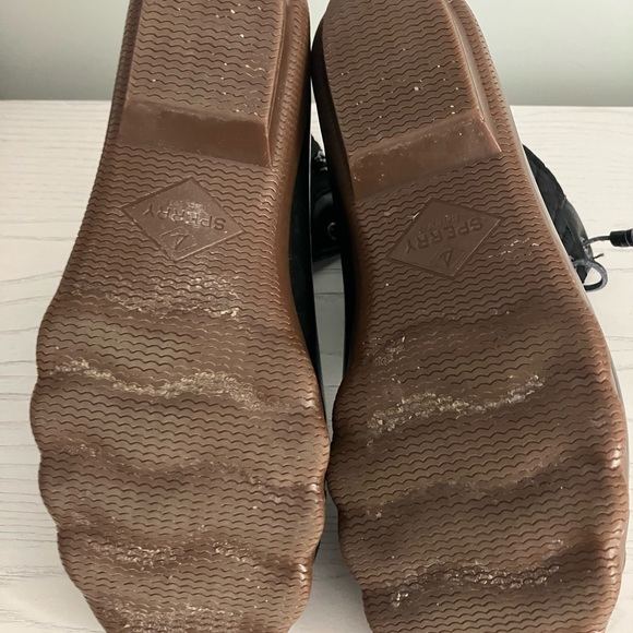 Sperry saltwater black diamond quilted shiny duck boots - Picture 5 of 5